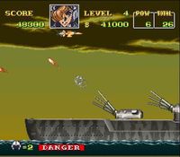 une photo d'Ã©cran de U.N. Squadron sur Nintendo Super Nes